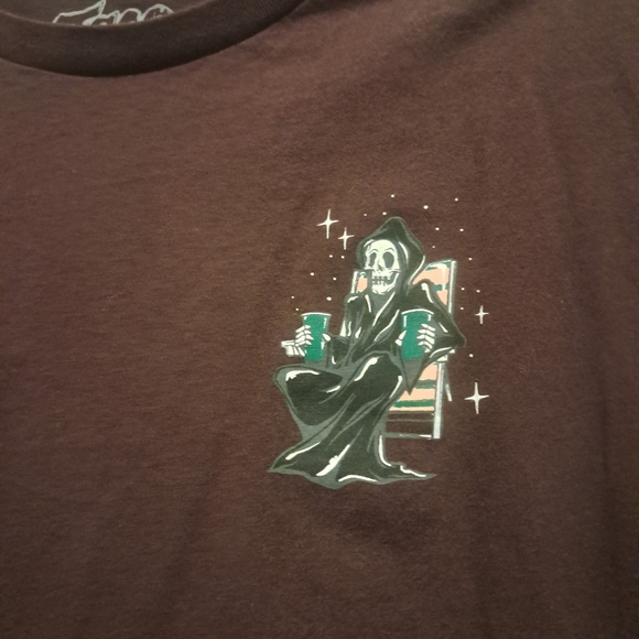 Taco Tuesday Brown Grim Reaper Graphic Tee - Picture 2 of 5